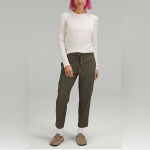 Lululemon Dance Studio Mid-Rise Cropped Pants Army Green Size 4